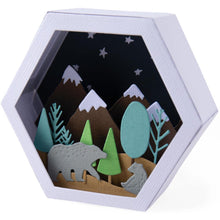 Load image into Gallery viewer, Sizzix - Thinlits Dies By Jessica Scott - 28/Pkg - Box-Winter Scene. Thinlit dies offer a variety of affordable solo options or multi die options. Thinlits are easy to use and are compact and portable. These dies are compatible with Sizzix BIGkick, BigShot, and Vagabond. This package contains Box-Winter Scene: a set of 28 metal dies. Approximate assembled size: 3.5x4x1.625 inches. Designer: Jessica Scott. Imported. Available at Embellish Away located in Bowmanville Ontario Canada.

