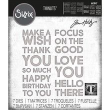 Load image into Gallery viewer, Sizzix - Thinlits Dies By Tim Holtz - Bold Text #1. Available at Embellish Away located in Bowmanville Ontario Canada.
