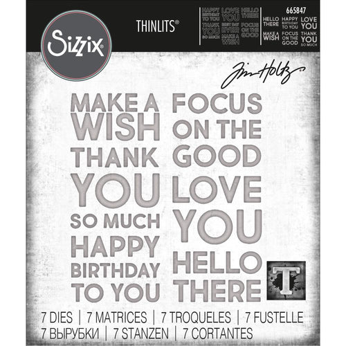 Sizzix - Thinlits Dies By Tim Holtz - Bold Text #1. Available at Embellish Away located in Bowmanville Ontario Canada.