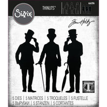 Load image into Gallery viewer, Sizzix - Thinlits Dies By Tim Holtz - 5/Pkg - Gentlemen. For the distinguished maker, Gentlemen by Tim Holtz elevates any papercraft project! Each character and their accessories can be mixed and matched to send cards or create refined framed decor. Available at Embellish Away located in Bowmanville Ontario Canada.

