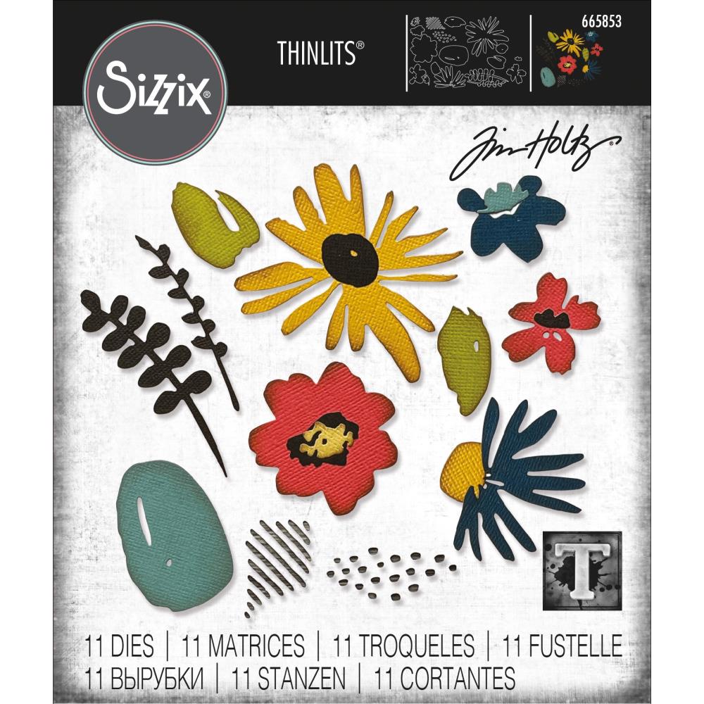 Sizzix - Thinlits Dies By Tim Holtz - 11/Pkg - Modern Floristry. Available at Embellish Away located in Bowmanville Ontario Canada.