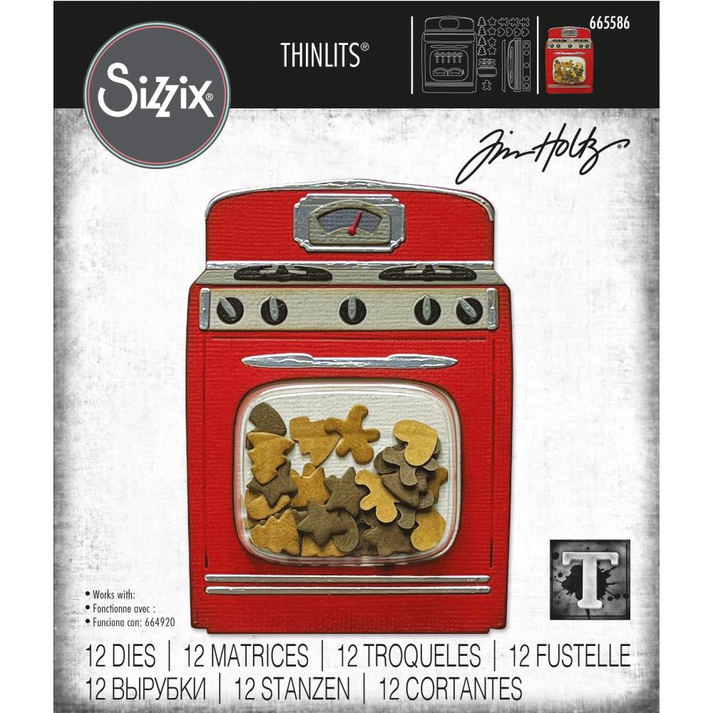 Sizzix - Thinlits Dies By Tim Holtz - 12/Pkg - Retro Oven. Available at Embellish Away located in Bowmanville Ontario Canada.