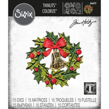Charger l&#39;image dans la galerie, Sizzix - Thinlits Dies By Tim Holtz - 15/Pkg - Yuletide Colorize. Thinlit dies offer a variety of affordable solo options or multi die options. Thinlits are easy to use and are compact and portable. Available at Embellish Away located in Bowmanville Ontario Canada.
