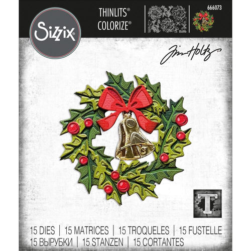 Sizzix - Thinlits Dies By Tim Holtz - 15/Pkg - Yuletide Colorize. Thinlit dies offer a variety of affordable solo options or multi die options. Thinlits are easy to use and are compact and portable. Available at Embellish Away located in Bowmanville Ontario Canada.