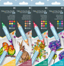 Load image into Gallery viewer, Tri color Markers 3 pc 9 colors per pack
