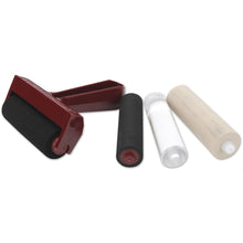 गैलरी व्यूवर में इमेज लोड करें, Speedball - Pop-In 4&quot; Roller Brayer Kit - Foam, Rubber, Hard Rubber &amp; Acrylic. Brayers are great for printmaking, scrapbooking, paper crafts, home decor, and much more! This 4in brayer kit comes with four rollers that are easy and quick to interchange. Available at Embellish Away located in Bowmanville Ontario Canada.
