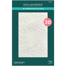 Charger l&#39;image dans la galerie, Spellbinders - 3D Embossing Folder - 5.5&quot;x8.5&quot; - Holiday Floral Swag. Holiday Floral Swag 3D Embossing Folder is a 5.50 x 8.50-inch embossing folder has a stunning leafy and floral swag floating on the edges. Available at Embellish Away located in Bowmanville Ontario Canada.
