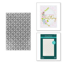 Load image into Gallery viewer, Spellbinders - 3D Embossing Folder - Circle Illusion. Texturize a surface of various card sizes from A2 to a Slimline. For detailed impression, lightly mist the cardstock on both sides with water before embossing. Available at Embellish Away located in Bowmanville Ontario Canada.
