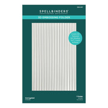 Load image into Gallery viewer, Spellbinders - 3D Embossing Folder 5.5&quot;x8.5&quot; - Corrugated. This folder that has fluted or wavy repeat designs. This versatile 3D Embossing Folder can texturize a surface of various card sizes from A2-size to a Slimline Size. Available at Embellish Away located in Bowmanville Ontario Canada.

