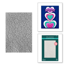 गैलरी व्यूवर में इमेज लोड करें, Spellbinders - 3D Embossing Folder - Flower Frenzy - Floral Reflection. Flower Frenzy 3D Embossing Folder is a 5.50 x 8.50-inch embossing folder has flower bursting in the background that would stunning on any card creation! Available at Embellish Away located in Bowmanville Ontario Canada.
