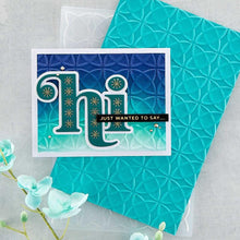 Cargar imagen en el visor de la galería, Spellbinders - 3D Embossing Folder 5.5&quot;x8.5&quot; - Origami Folds. This embossing folder that is full of fun fold designs that mimics origami. This versatile 3D Embossing Folder can texturize a surface of various card sizes from A2-size to a Slimline. Available at Embellish Away located in Bowmanville Ontario Canada. card example by brand ambassador

