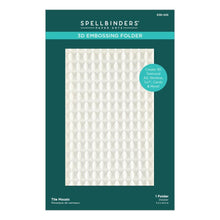 Cargar imagen en el visor de la galería, Spellbinders - 3D Embossing Folder - Tile Mosaic. This Embossing Folder can texturize a surface of various card sizes from A2-size to a Slimline Size. For the most detailed impression, lightly mist the cardstock on both sides with water before embossing. Available at Embellish Away located in Bowmanville Ontario Canada
