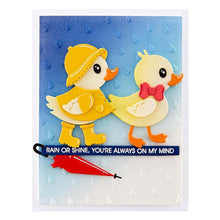 गैलरी व्यूवर में इमेज लोड करें, Spellbinders - 3D Embossing Folder By Vicki Papaioannou - Raindrops. Raindrops 3D embossing folder is an embossing folder with a wonderful background filled with drops of rain. Available at Embellish Away located in Bowmanville Ontario Canada. Card by brand ambassador
