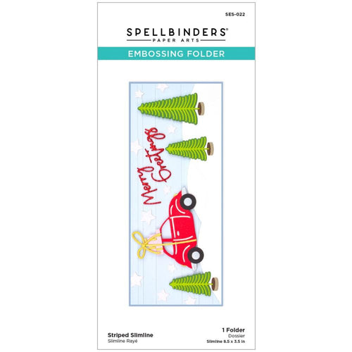 Spellbinders - Embossing Folder - Striped Slimline. Available at Embellish Away located in Bowmanville Ontario Canada.