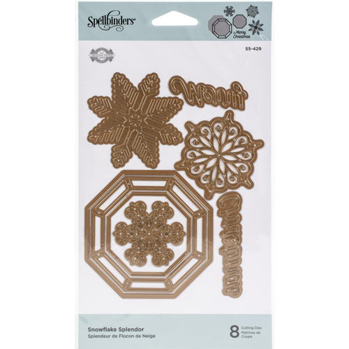 Spellbinders - Etched Dies By Becca Feeken - Snowflake Splendor- Christmas Cascade. Shapeabilities can be used in most leading die-cut machines and can virtually do it all! Cut shapes, create beautiful embossed die cuts or stencil through the die for added impact. Available at Embellish Away located in Bowmanville Ontario Canada.