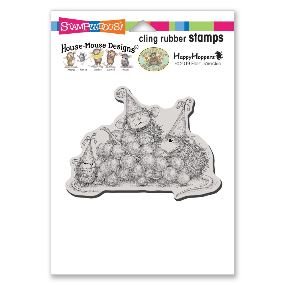 Stampendous - House Mouse - Cling Stamp - Birthday Grapes. Available at Embellish Away located in Bowmanville Ontario Canada.