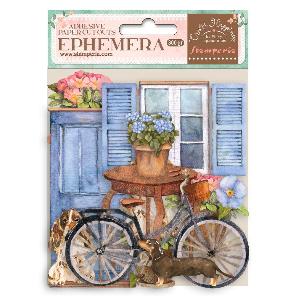 Stamperia - Cardstock Ephemera - Adhesive Paper Cut Outs - Create Happiness Welcome Home - Bicycle. While you need the perfect paper to start your project, you also need the perfect embellishment to finish your project! Available at Embellish Away located in Bowmanville Ontario Canada.