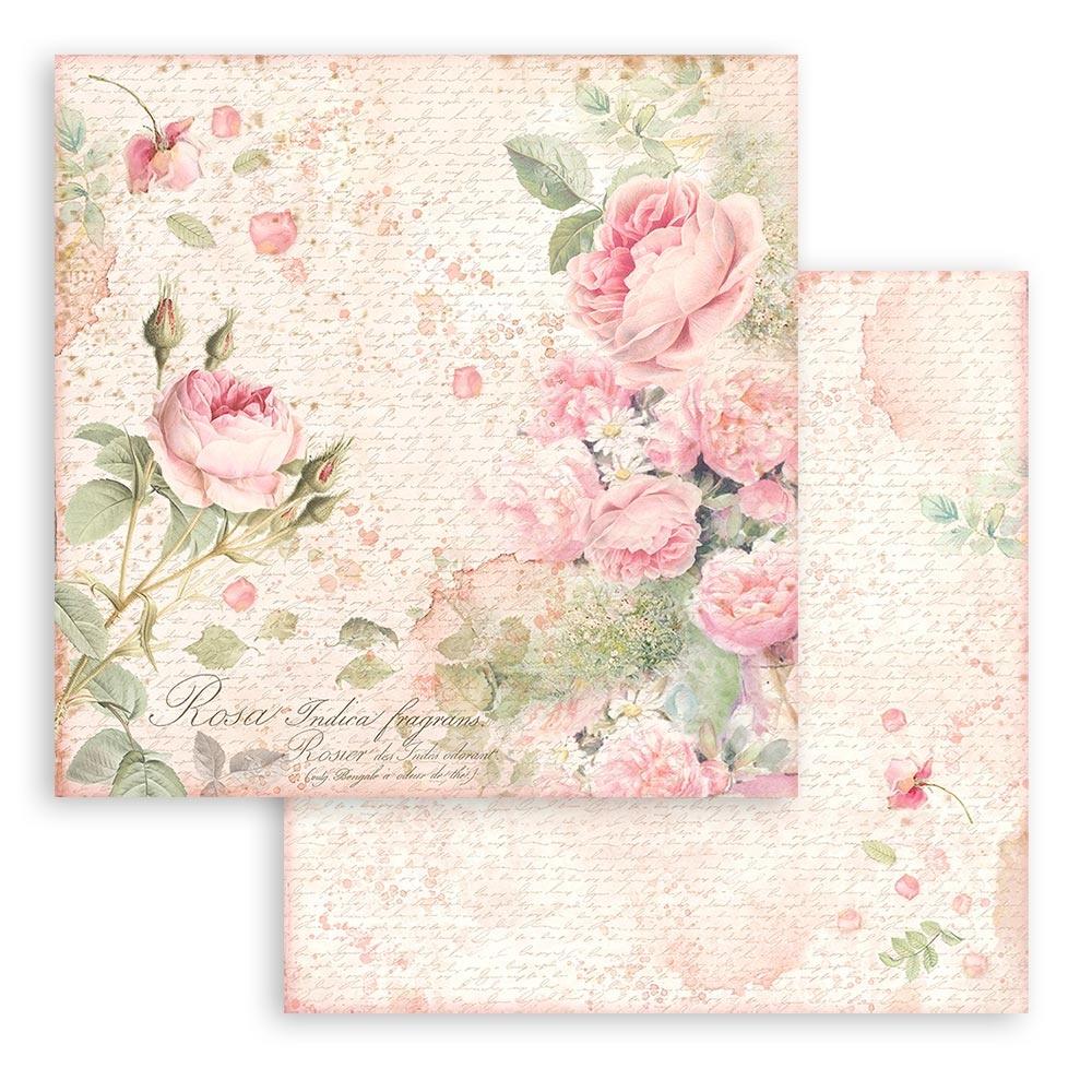 Stamperia - Double-Sided Paper Pad 12X12 - Rose Parfum