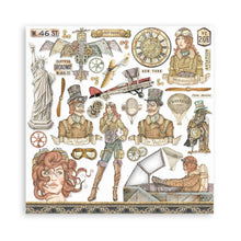 Load image into Gallery viewer, Stamperia - Double-Sided Paper Pad 8&quot;X8&quot; - 10/Pkg - Sir Vagabond Aviator - 10 Designs/1 Each. Available at Embellish Away located in Bowmanville Ontario Canada.
