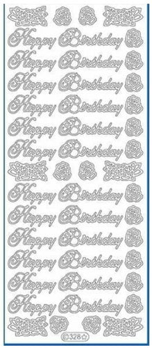 Starform - Deco Stickers - Happy Birthday/Rose - Variety of Colours. Peel-Off's are self-adhesive outline stickers. They have beautiful open designs which make them excellent for colouring with markers, glitter, gel pens, watercolor pencils or paint. Comes in a variety of colours. Each sheet sold separately. Available at Embellish Away located in Bowmanville Ontario Canada.