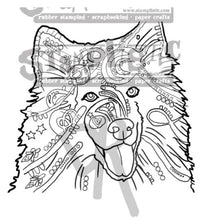 Load image into Gallery viewer, Stamplistic - By Dean Russo - Rubber Stamp - Storm. Dog lovers will enjoy this cushion cling rubber stamp designed by Dean Russo for Stamplistic. Size: approximately 3.5 x 4 inches. Available at Embellish Away located in Bowmanville Ontario Canada.
