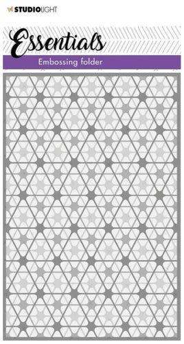 Studio Light - 3D Embossing Folder - Diamond Stripes - Essentials - 100x150mm - nr.06. 3D Embossing folders produce a deep and intricate embossed effect with different levels of embossing for even more visual interest and then can be embellished with ink, paint or other mediums.  Available at Embellish Away located in Bowmanville Ontario Canada.