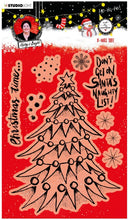 Charger l&#39;image dans la galerie, Studio Light - ABM Clear Stamp - Christmas Tree - Essentials - 148x210x1mm - 1 PC - nr.82. This clear stamp set features a Christmas Tree, snowflakes and also the perfect Christmas and Winter sentiments. 9 stamps. Size: 5.8 x 8.3 inches. Available at Embellish Away located in Bowmanville Ontario Canada.
