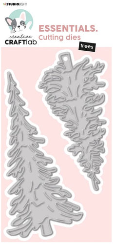 Studio Light - CCL Cutting Die Trees Essentials - 135x73x1mm - 1 PC - nr.424. With this cutting die set create two different sized fir trees. Perfect for your Winter and Christmas projects and for building nature scenes. Available at Embellish Away located in Bowmanville Ontario Canada.