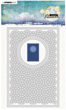 Cargar imagen en el visor de la galería, Studio Light - Cutting Die - Cardshape Rectangle Moon Flower Collection - NR.138.  This Cardshape cutting die set contains a rectangular shape frame die with an intricate pattern design. Perfect to make interesting celestial inspired cards  Size: 4.1 x 5.8 inches. Available at Embellish Away located in Bowmanville Ontario Canada.
