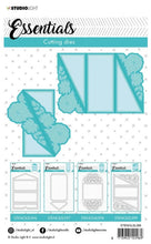 Load image into Gallery viewer, Studio Light - Cutting Die Card shape - Twisted gate Essentials - 143x203mm - nr.399. Use this die set to cut a folded frame to use in you scrapbook layouts or journal pages. Size: 5.6 x 8.0 in. Available at Embellish Away located in Bowmanville Ontario Canada.
