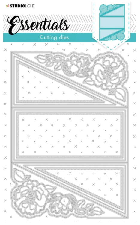 Studio Light - Cutting Die Card shape - Twisted gate Essentials - 143x203mm - nr.399. Use this die set to cut a folded frame to use in you scrapbook layouts or journal pages. Size: 5.6 x 8.0 in. Available at Embellish Away located in Bowmanville Ontario Canada.