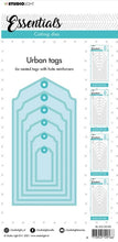 Charger l&#39;image dans la galerie, Studio Light - Cutting Die Urban Tag Essentials - 105x210x1mm 1 pc - nr.105. This set of cutting dies cuts 6 different sized nested tags and also includes hole reinforcers. These handy tags are a great addition to cards and scrapbook layouts.  Size: 4.1&quot; x 8.3 inches. Available at Embellish Away located in Bowmanville Ontario Canada.
