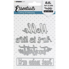 Load image into Gallery viewer, Studio Light Essentials Cutting &amp; Embossing Die - NR. 266. Add fun to your crafty projects with these incredible dies! Dies can be used with most die-cutting machines (sold separately). This package contains a set of six metal dies measuring between .625x.625 inches and 3.5x1.125 inches. Available at Embellish Away located in Bowmanville Ontario Canada.
