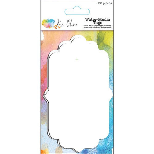 Canvas Corp - Ken Oliver - Water Media Paper Tags (20PCS). these Heavyweight tags are ideal for the crafter who likes to bling them up or journal them.  The perfect size (2