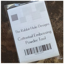 Cargar imagen en el visor de la galería, The Rabbit Hole Designs - Cottontail Embossing Powder Tool. The Rabbit Hole Designs “Cottontail Embossing Tool”, was designed to combat and help eliminate all the failings of the current methods available to crafters now. Available at Embellish Away located in Bowmanville Ontario Canada.
