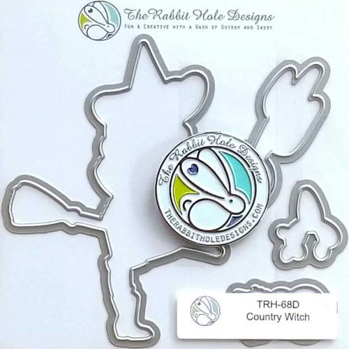 The Rabbit Hole Designs - Die Set - Country Witch. The Rabbit Hole Designs dies are made of durable 100% steel Usable in nearly every machine on the market! Use on cardstock, felt, fabric or shrink plastic. You can use wafer thin dies to cut, stencil, emboss and create! Made in the USA. Available at Embellish Away located in Bowmanville Ontario Canada.