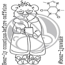 Load image into Gallery viewer, The Rabbit Hole Designs - Stamp Set  - Caffeinated - Bear - 3x4. Deeply etched, clear photopolymer stamps for precise placement. Made in USA. Available at Embellish Away located in Bowmanville Ontario Canada.
