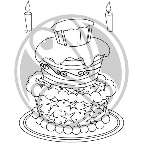 The Rabbit Hole Designs - Stamp Set - 3x4 - Just Cake. Deeply etched, clear photopolymer stamps for precise placement. Made in the USA. Available at Embellish Away located in Bowmanville Ontario Canada.