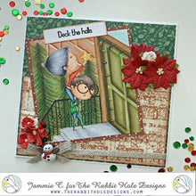 Load image into Gallery viewer, The Rabbit Hole Designs - Stamp Set - 4x8 - Love you More - Christmas Frost. Deeply etched, clear photopolymer stamps for precise placement. Made in the USA.  Coordinates with Love you More - Christmas Frost Dies. Available at Embellish Away located in Bowmanville Ontario Canada. Card designed by Jammie C.
