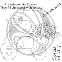 Charger l&#39;image dans la galerie, The Rabbit Hole Designs - Die Set - Spring Delivery. Deeply etched, clear photopolymer stamps for precise placement. Made in the USA.  Coordinates with Spring Delivery Dies. Available at Embellish Away located in Bowmanville Ontario Canada.
