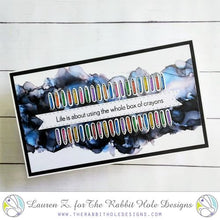 Charger l&#39;image dans la galerie, The Rabbit Hole Designs - Stamps - Color my World. Deeply etched, clear photopolymer stamps for precise placement. Exclusive artwork by Tatsiana Zayats. Made in USA. Available at Embellish Away located in Bowmanville Ontario Canada. Card design by Lauren Z.
