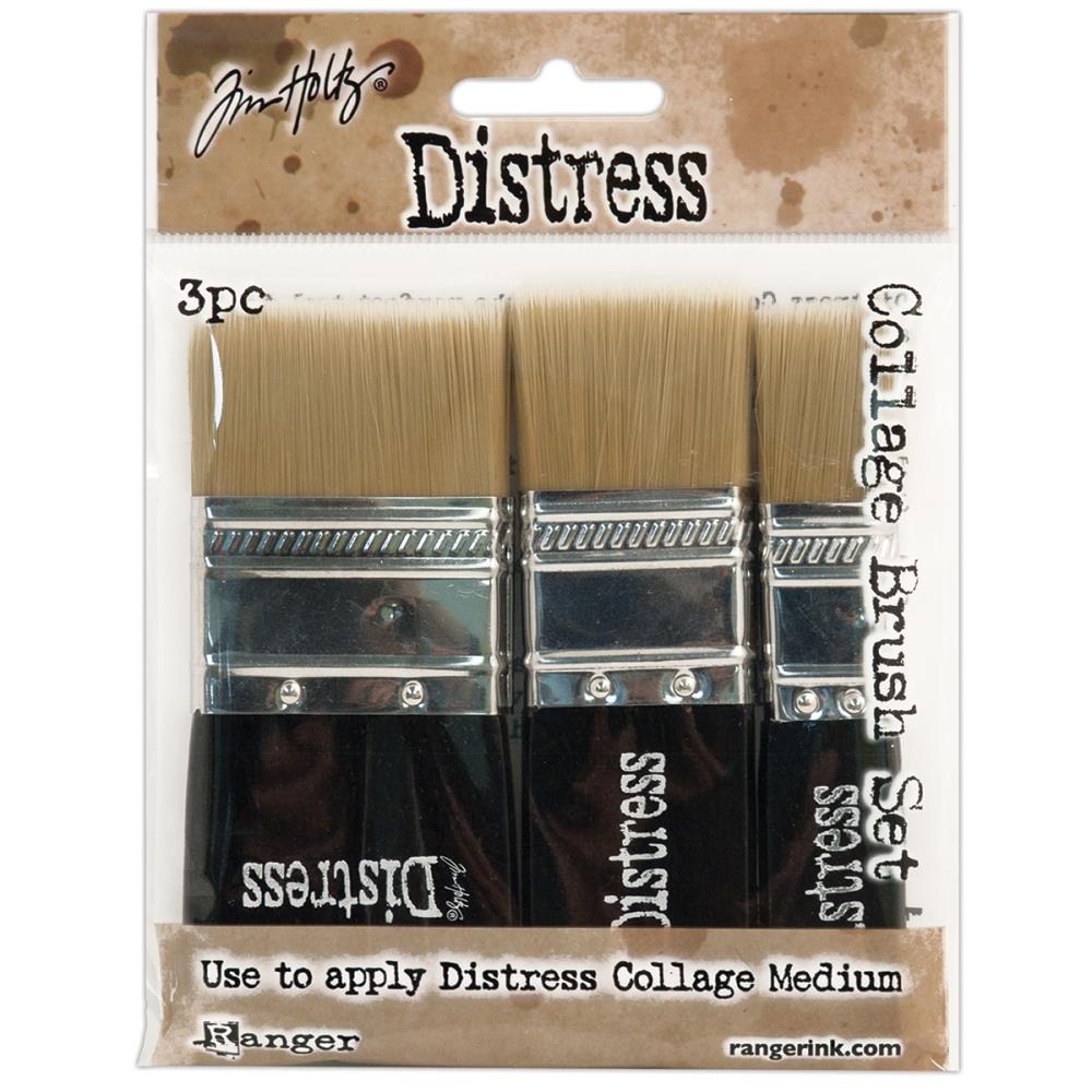 Tim Holtz - Distress Collage Brush Assortment - 1 Each - pack of 3