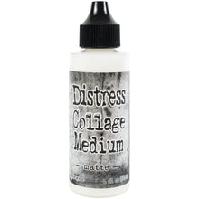 Load image into Gallery viewer, Tim Holtz - Distress Collage Medium - 2oz. Ideal for gluing, layering, and sealing mixed-media projects, Apply directly on porous or non-porous surfaces including paper, chipboard, wood, fabric, glass, metal and plastic. This package contains 2oz of collage medium. Non-toxic. Acid free. Made in USA. Available at Embellish Away located in Bowmanville Ontario Canada.
