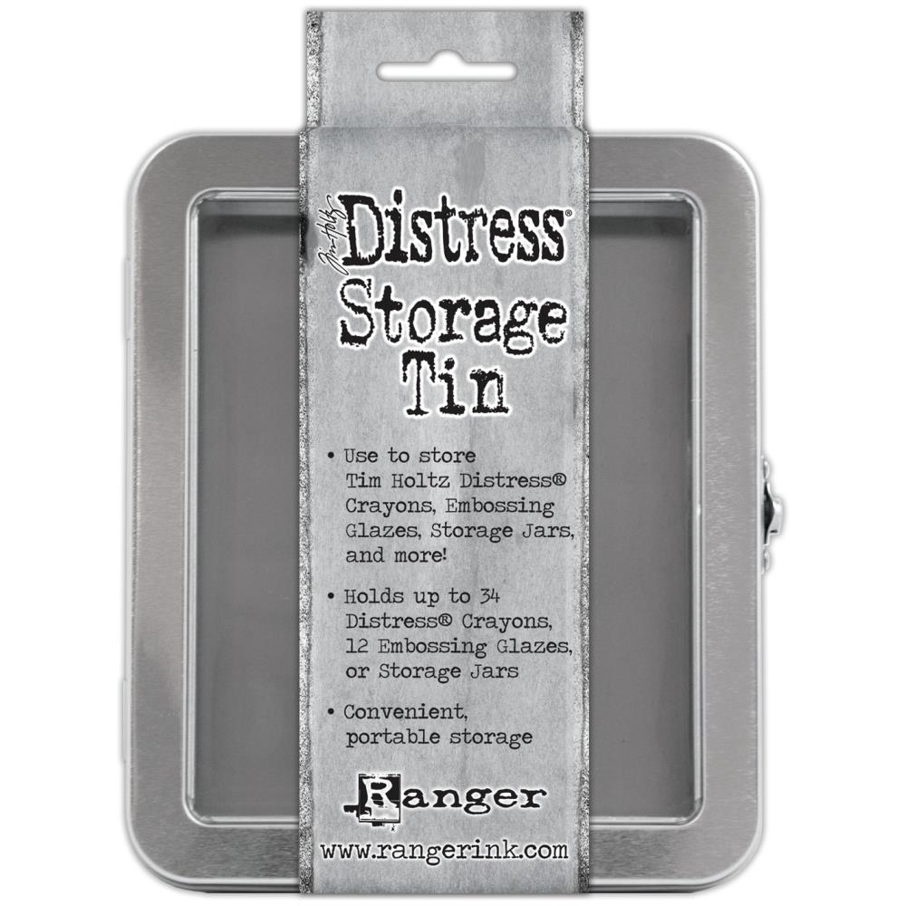 Tim Holtz-Distress Crayon Tin Empty. The ideal storage solution for Distress Crayons (sold separately). This package contains one 6.5x5.5x1.5 inch metal tin that can hold up to thirty-four crayons. Imported. Available at Embellish Away located in Bowmanville Ontario Canada.