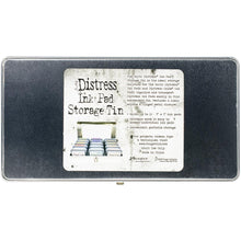 Cargar imagen en el visor de la galería, Tim Holtz - Distress Ink Pad Tin. The ideal storage for Tim Holtz Distress Ink Pads and Distress Oxide Ink Pads (sold separately). Organize and transport ink pads easily in this convenient tin. Features a clear window and hinged metal closure. Available at Embellish Away located in Bowmanville Ontario Canada.
