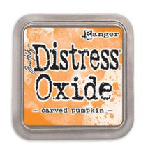 Load image into Gallery viewer, Tim Holtz - Distress Oxide Pad - Large. Create an aged look on papers, fibers, photos and more! This package contains one 2-1/4x2-1/4 inch ink pad. Comes in a variety of distressed colors. Each sold separately. Available at Embellish Away located in Bowmanville Ontario Canada. Carved Pumpkin
