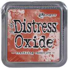Load image into Gallery viewer, Tim Holtz - Distress Oxide Pad - Large. Create an aged look on papers, fibers, photos and more! This package contains one 2-1/4x2-1/4 inch ink pad. Comes in a variety of distressed colors. Each sold separately. Available at Embellish Away located in Bowmanville Ontario Canada. Crackling Campfire
