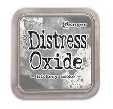 Load image into Gallery viewer, Tim Holtz - Distress Oxide Pad - Large. Create an aged look on papers, fibers, photos and more! This package contains one 2-1/4x2-1/4 inch ink pad. Comes in a variety of distressed colors. Each sold separately. Available at Embellish Away located in Bowmanville Ontario Canada. Hickory Smoke
