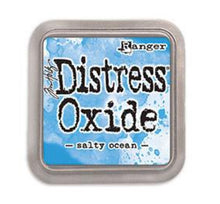 Load image into Gallery viewer, Tim Holtz - Distress Oxide Pad - Large. Create an aged look on papers, fibers, photos and more! This package contains one 2-1/4x2-1/4 inch ink pad. Comes in a variety of distressed colors. Each sold separately. Available at Embellish Away located in Bowmanville Ontario Canada. Salty Ocean
