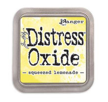 Load image into Gallery viewer, Tim Holtz - Distress Oxide Pad - Large. Create an aged look on papers, fibers, photos and more! This package contains one 2-1/4x2-1/4 inch ink pad. Comes in a variety of distressed colors. Each sold separately. Available at Embellish Away located in Bowmanville Ontario Canada. Squeezed Lemonade
